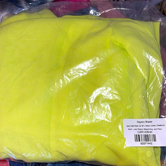 ☃️BOGO50%☃️🆕🌿💚JESS LEA: NEON LIME Peyton Blazer MEDIUM - Picture 8 of 12